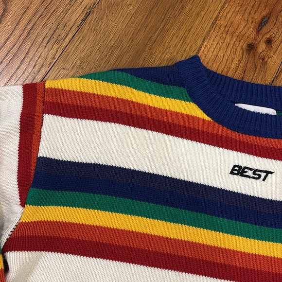 HEY HENRY Rainbow Striped Long Sleeve Sweater - Picture 4 of 8